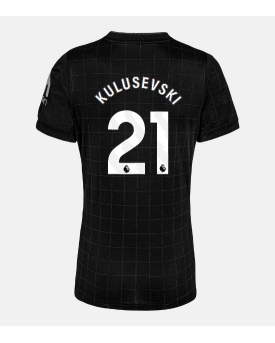 Billige Fotballdrakt Tottenham Hotspur Dejan Kulusevski #21 Replika Bortedrakt Dame 2025-26 Kortermet